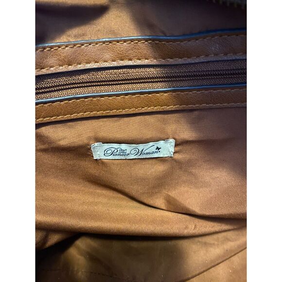 Pioneer Woman Caroline Faux Leather Handbag Tote Bag - Picture 6 of 9